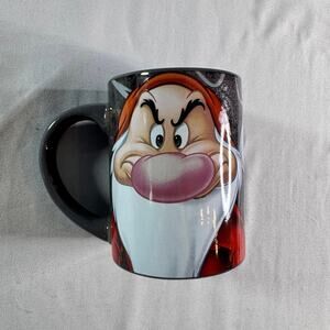 Disney Grumpy Coffee Mug Snow White Seven Dwarfs Jerry Leigh Large Gray Ceramic